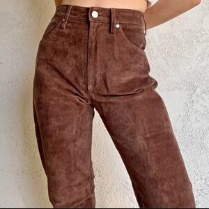 VERY RARE Vintage, Suede, Leather, Mocha
WRANGLER, Bare-back Pants